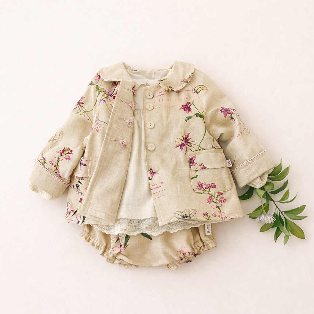 Vestido Flores Bordadas