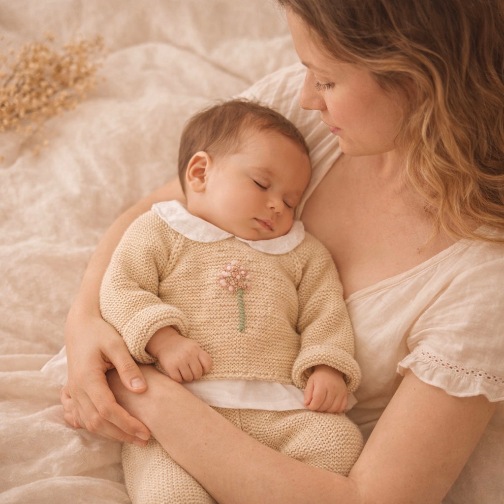 Conjunto bebé chaquetita y polaina