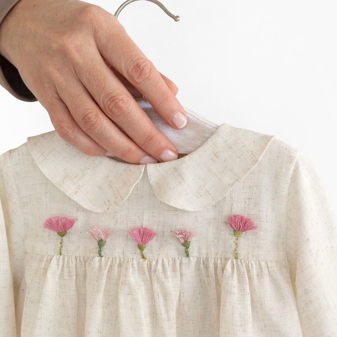 Vestido Flores Bordadas