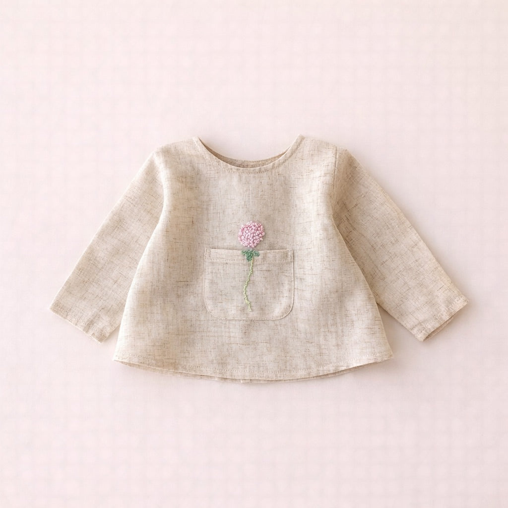 Blusa bordada Flor · lino 100%·