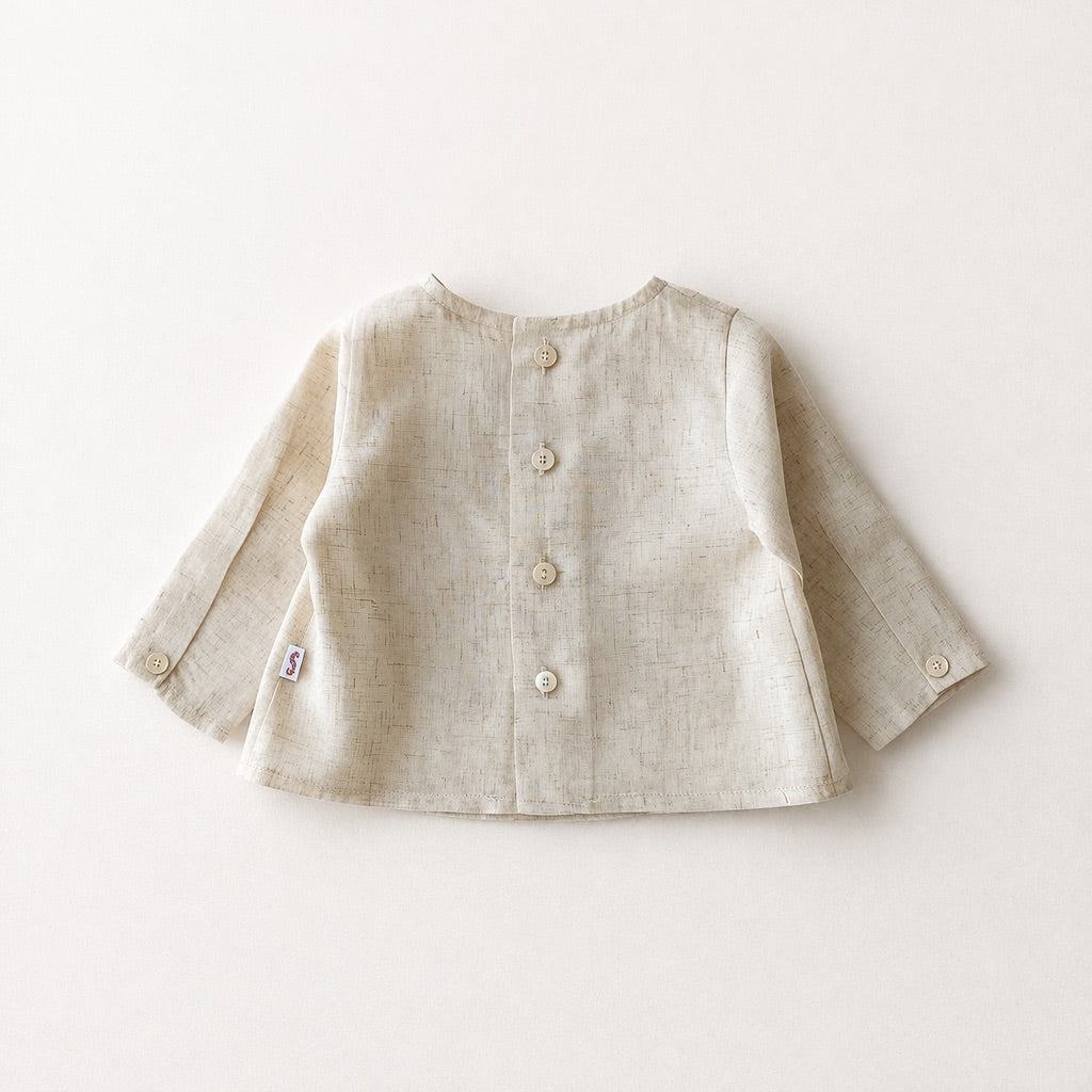 Blusa bordada Flor · lino 100%·