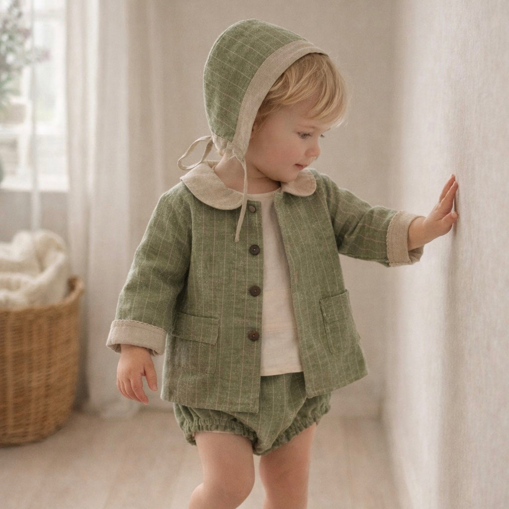 Chaquetón Lino Verde
