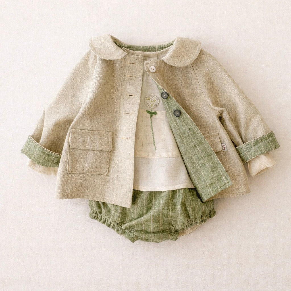 Chaquetón Lino Verde