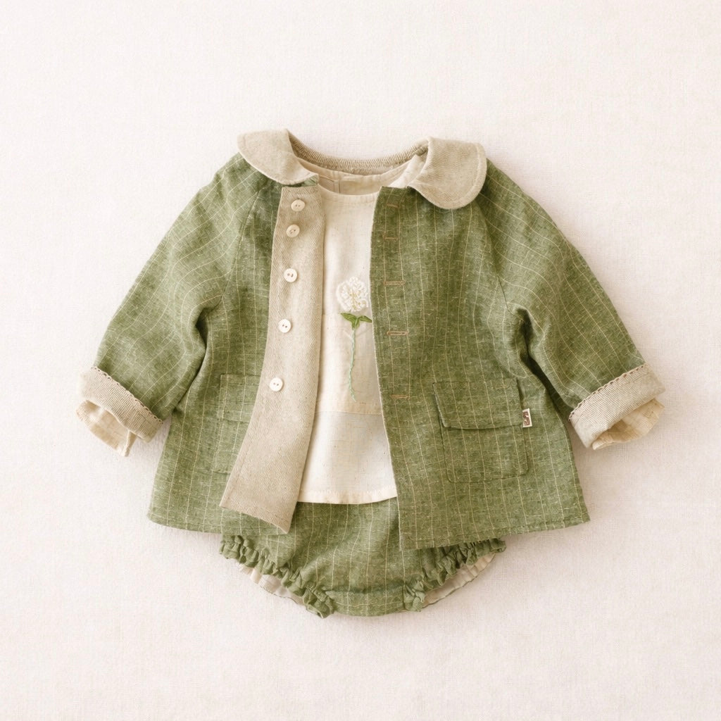 Chaquetón Lino Verde